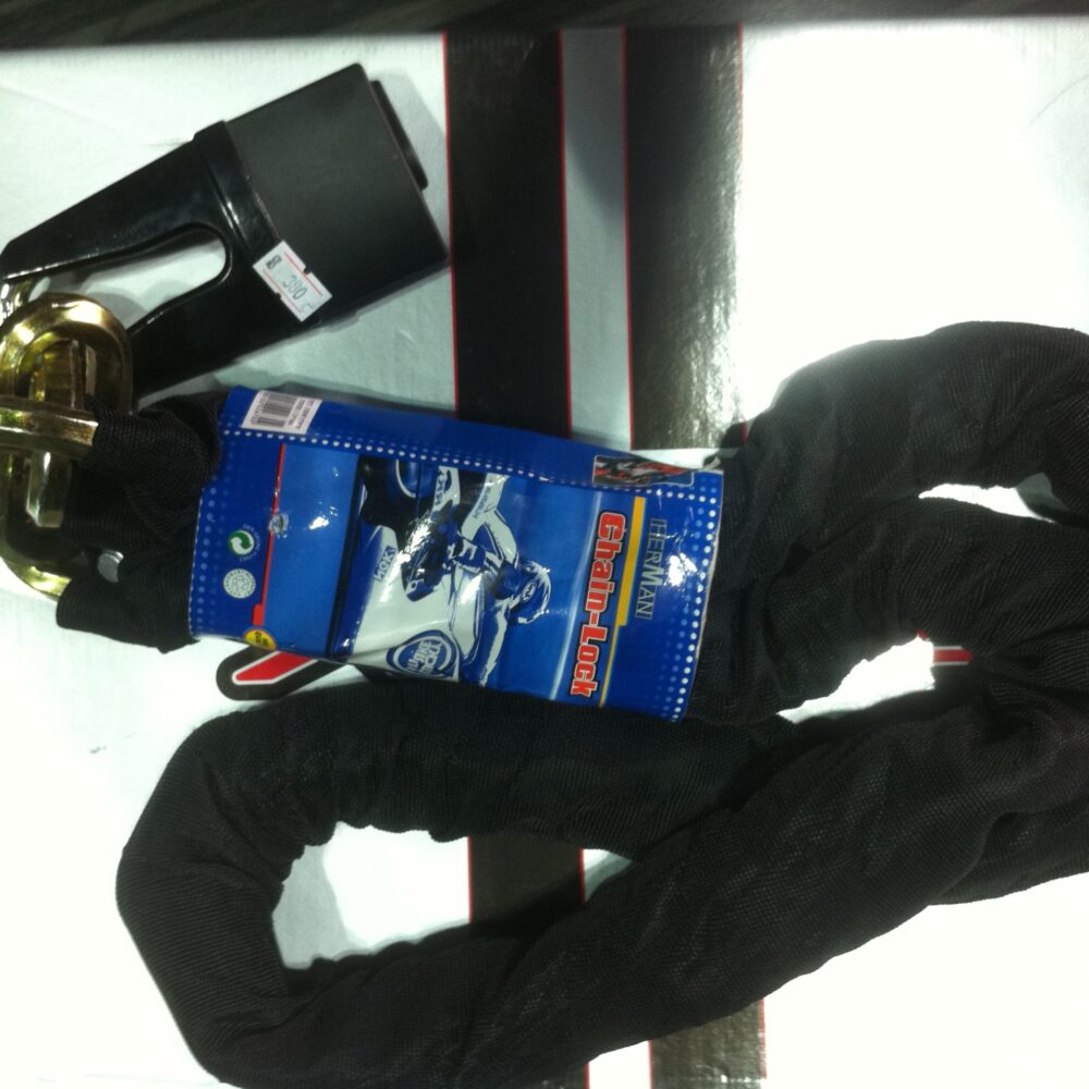 שרשרת לאופנוע ביטוח + מנעול 5 12 * 1800 מפתחות 721