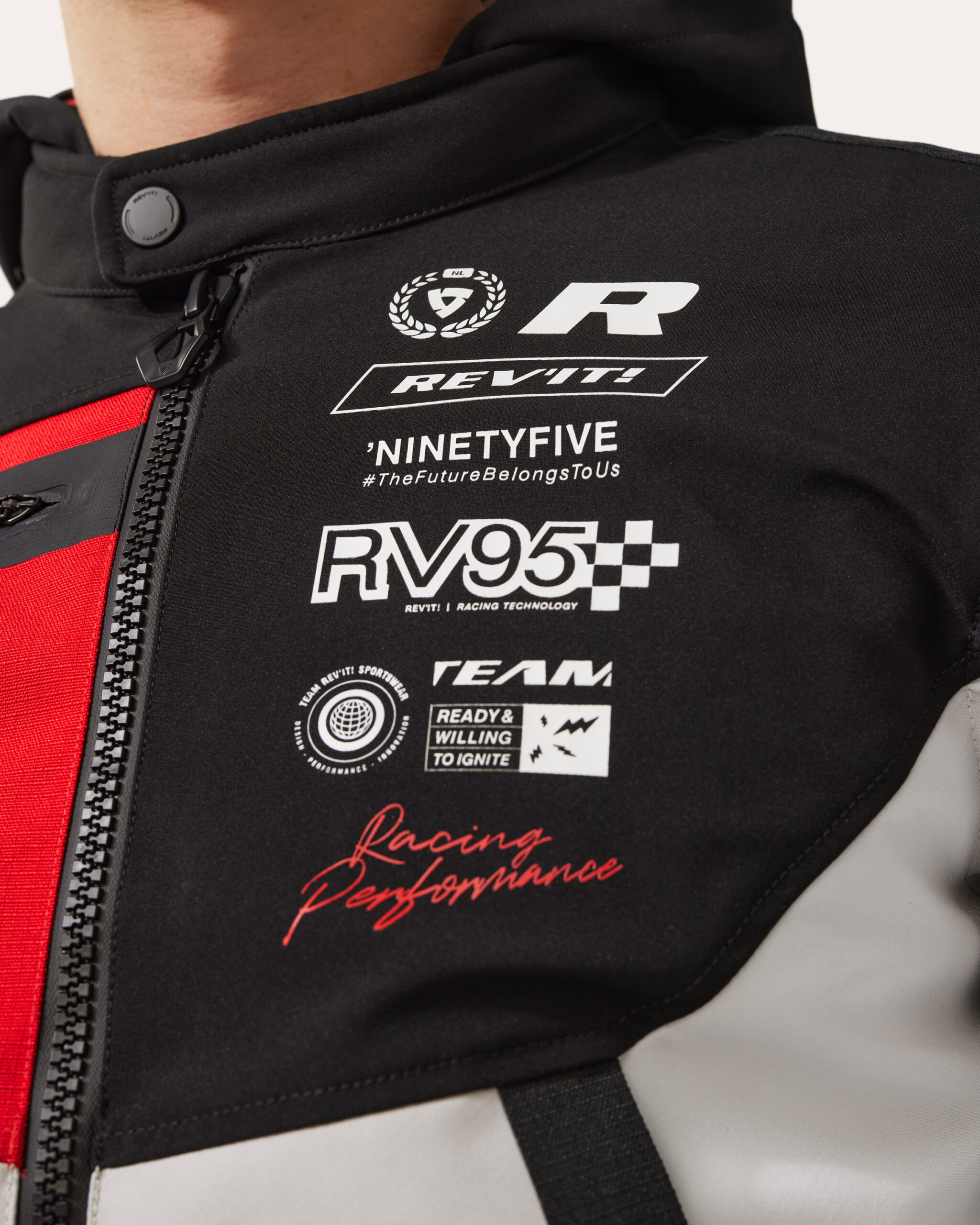 מעיל רכיבה שחור אדום REV'IT! HASTE H2O – תמונה 5